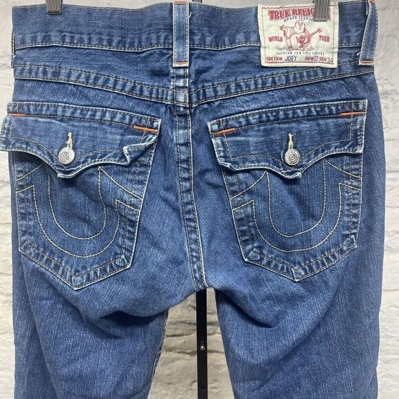 Men’s True Religion Joey 32x34 Twisted Seam Boot Cut Flare Jeans (Actual 33x29) - Picture 9 of 11